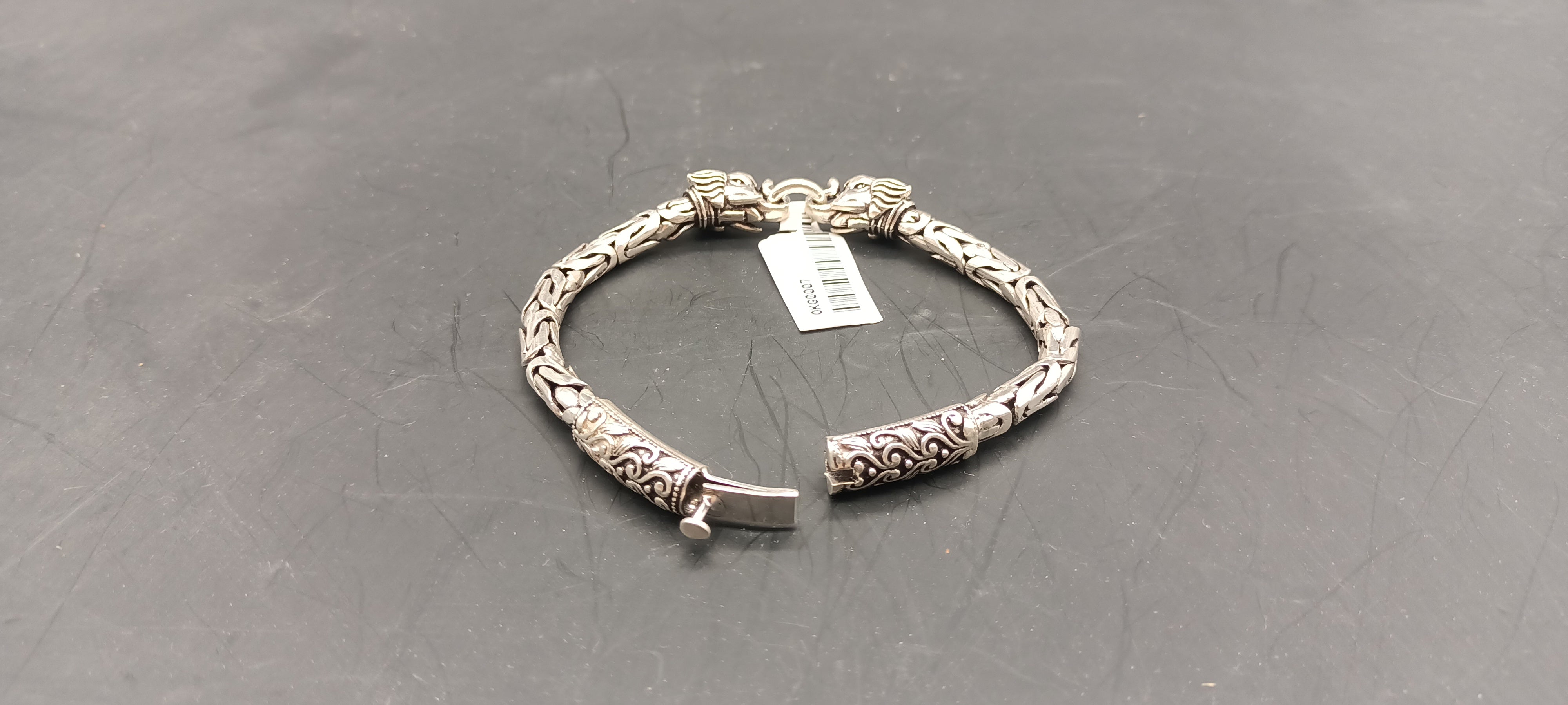 Oxidized 92.5 Silver Chitaya Bracelet for Men