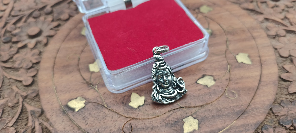 Oxidized 92.5 Silver Lord Shiva Pendent