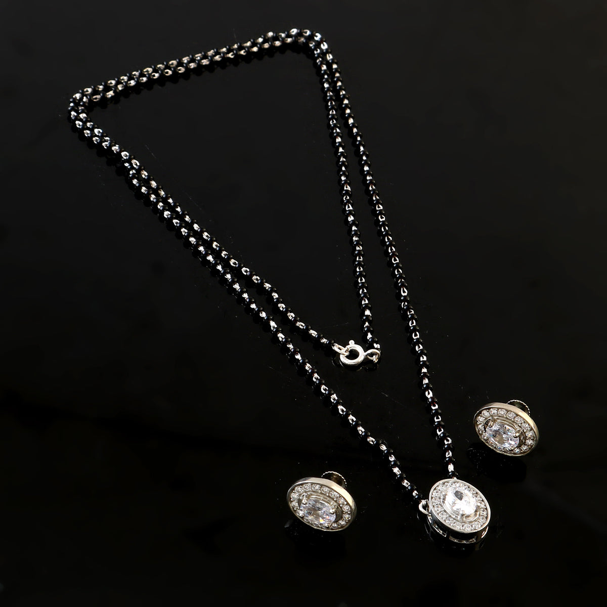 Sterling 92.5 Mangal Sutra with Pendent Set