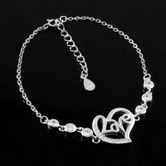 Sterling 92.5 Silver Ladies Love Bracelet