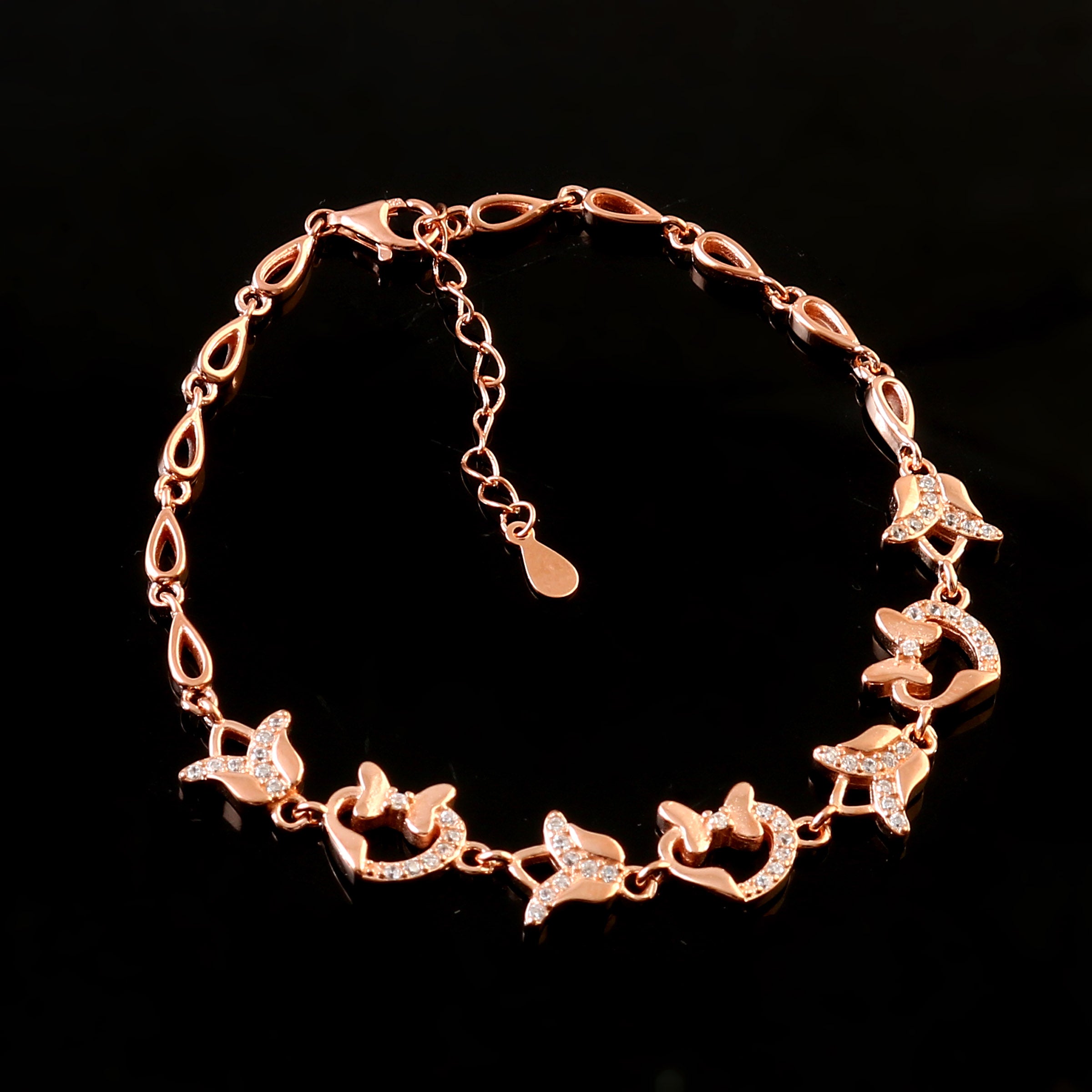 Rose Gold Heart ladies Bracelet