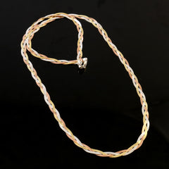 Sterling Twisted Two Tone Italian Chain