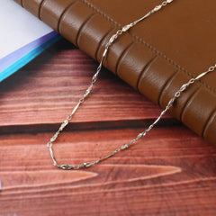 Sterling Silver Rhodium Ladies Chain