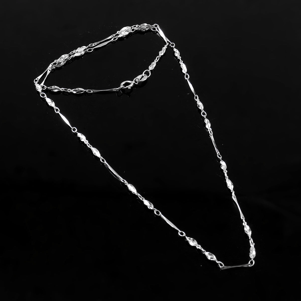 Sterling Silver Rhodium Ladies Chain