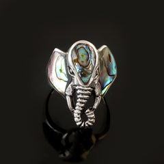 Sterling 92.5 MOP Ganesha Ladies Ring