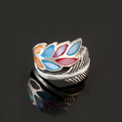 Sterling 92.5 MOP Ladies Ring