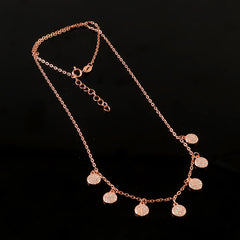 Sterling 92.5 Silver Rose Gold Micro chain for Women