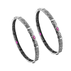 Oxidized 92.5 Silver Antique Bangles