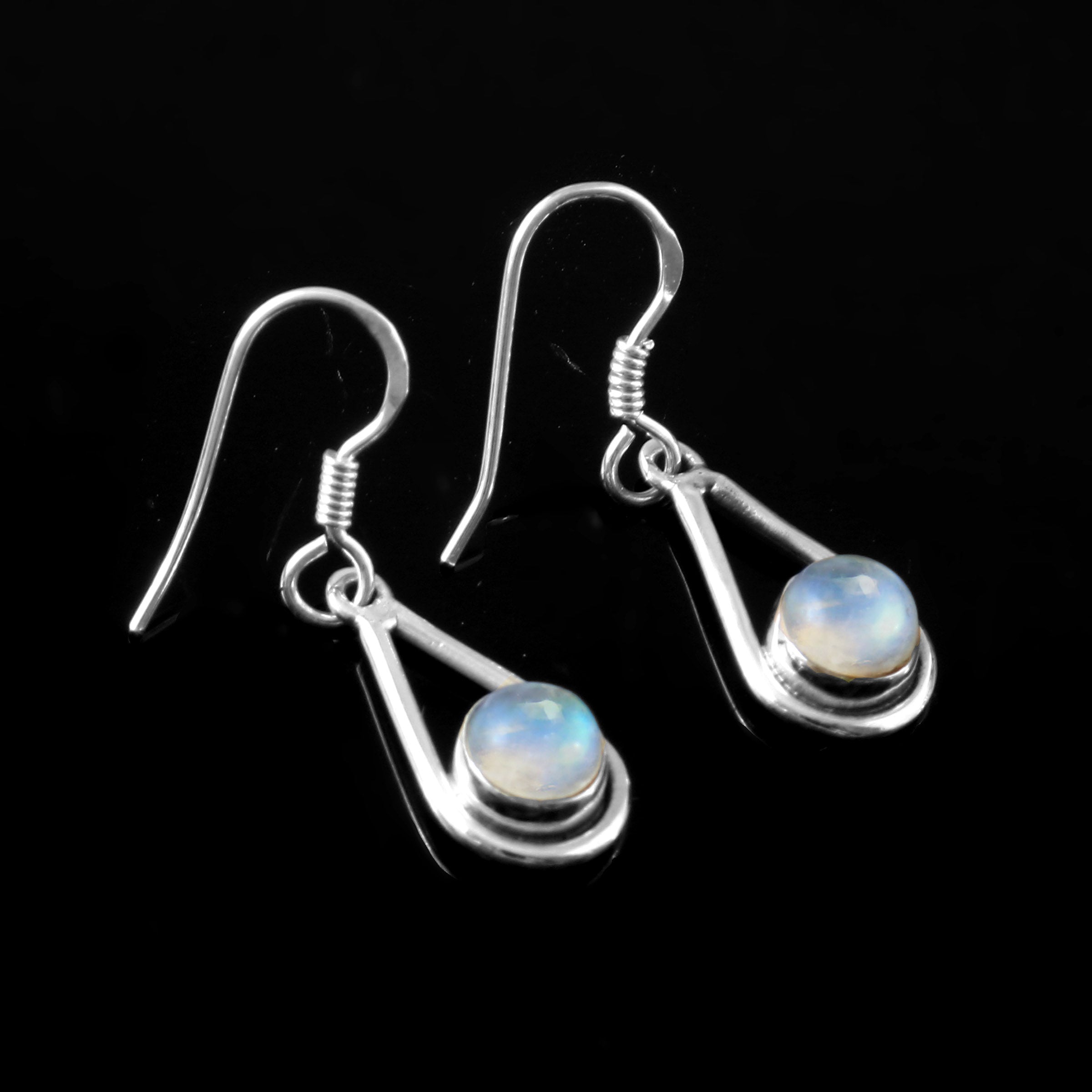 Sterling 92.5 Silver Natural Stone Tops Earring