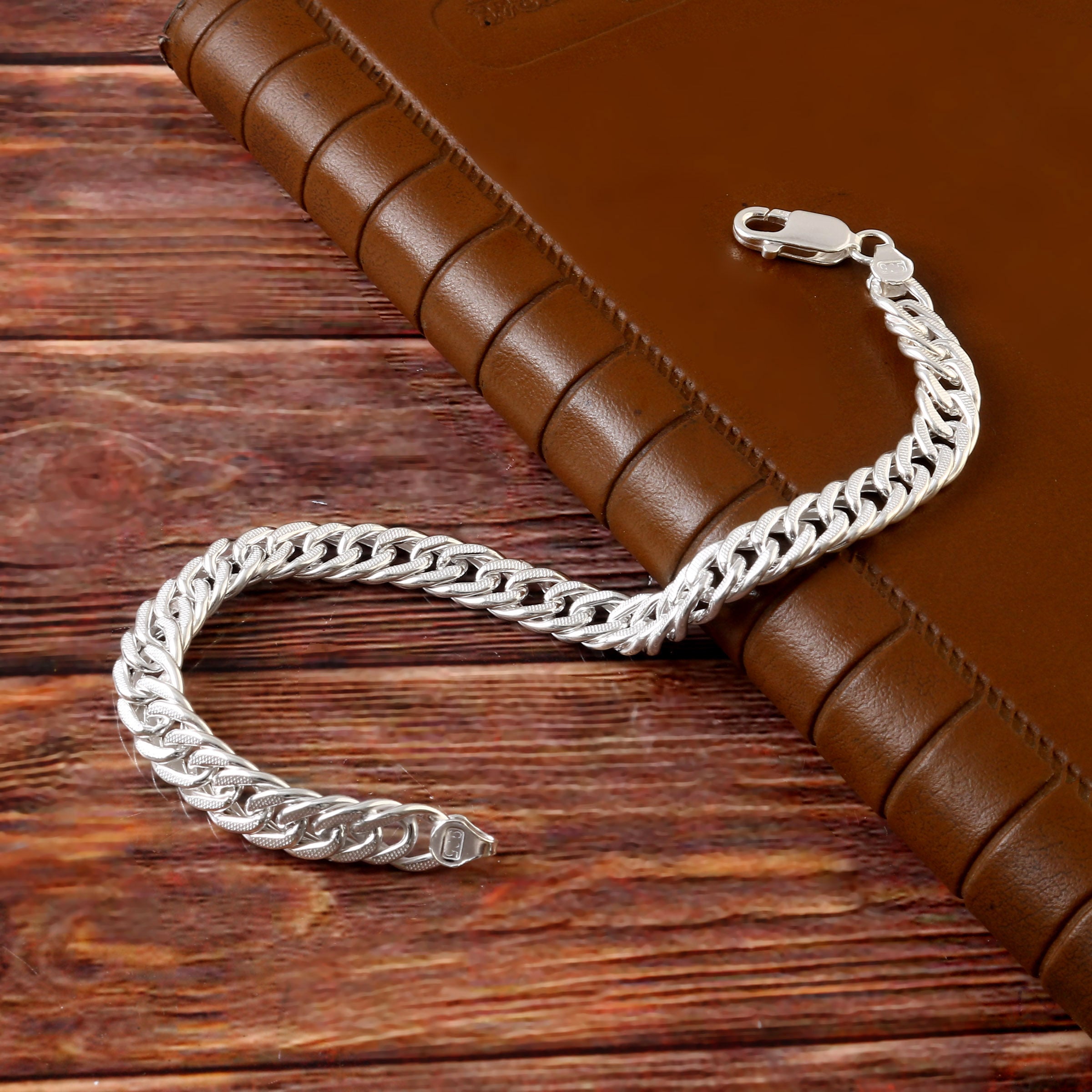 Sterling 92.5 Silver Chain Bracelet for Men