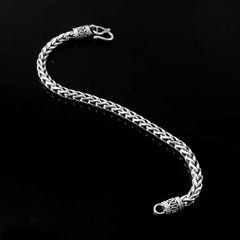 Oxidized 92.5 Silver Spiral Bracelet for Men