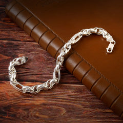 Sterling 92.5 Silver Hollow Bracelet for Men