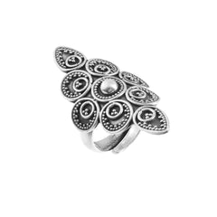 Oxidized 92.5 Silver Antique Ring for Women