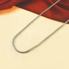 Oxidized 92.5 Silver Box Chain for Men