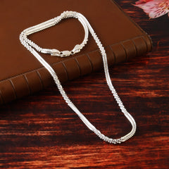 92.5 Silver Bombay Indrajeet Chain for Men