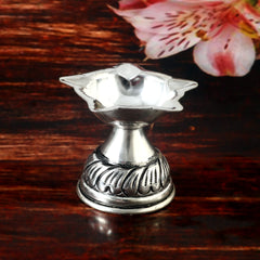 Silver Elegant pooja  Panchmukhi Diya