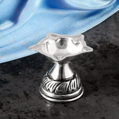 Silver Elegant pooja  Panchmukhi Diya