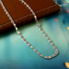 Oxidized 92.5 Silver Biscuit chain for Men