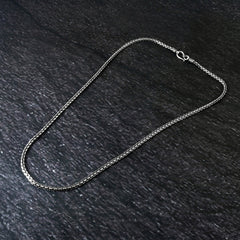 Oxidized 92.5 Silver Woven design chain for Men