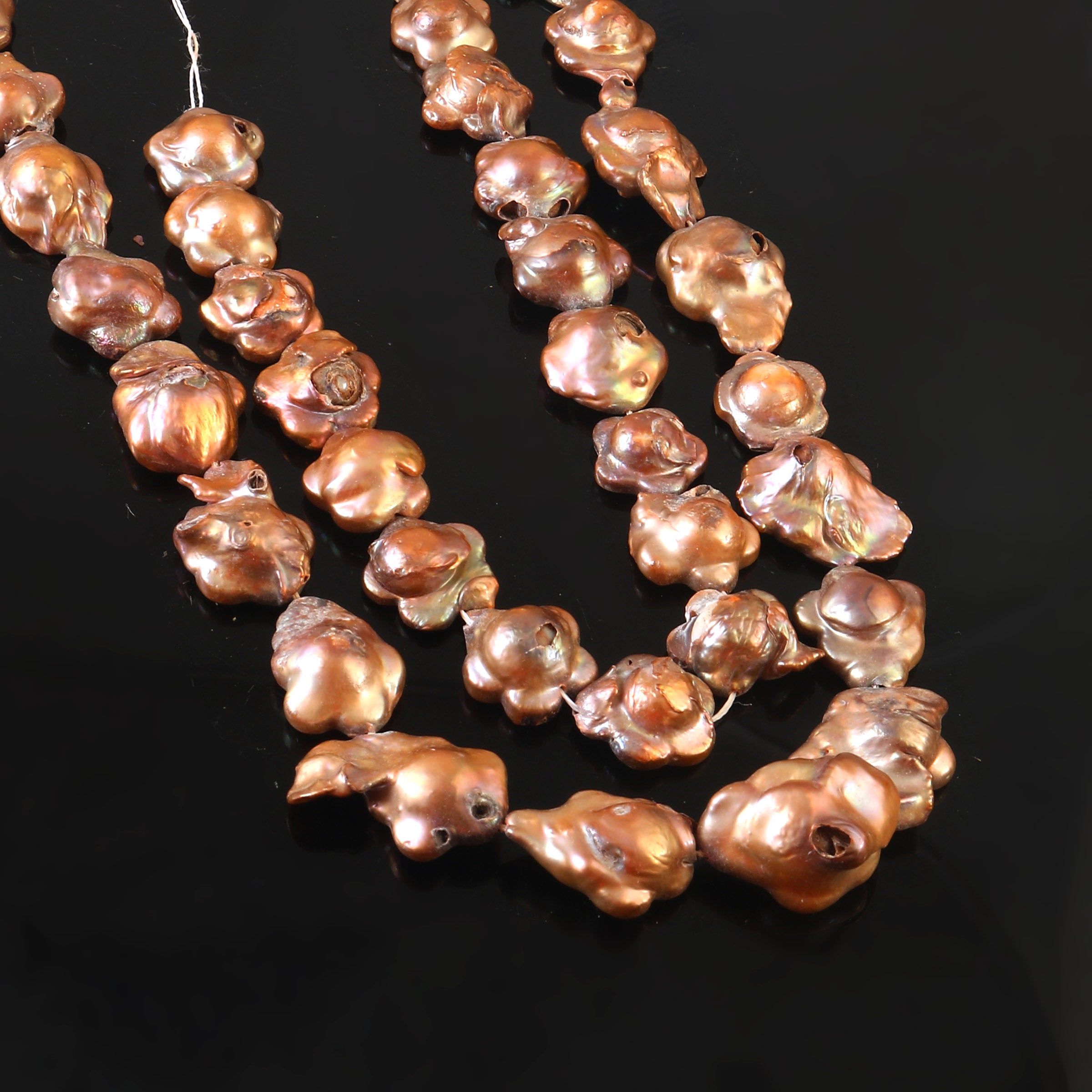 Fresh Water Dyed Baroque Rough Pearl String