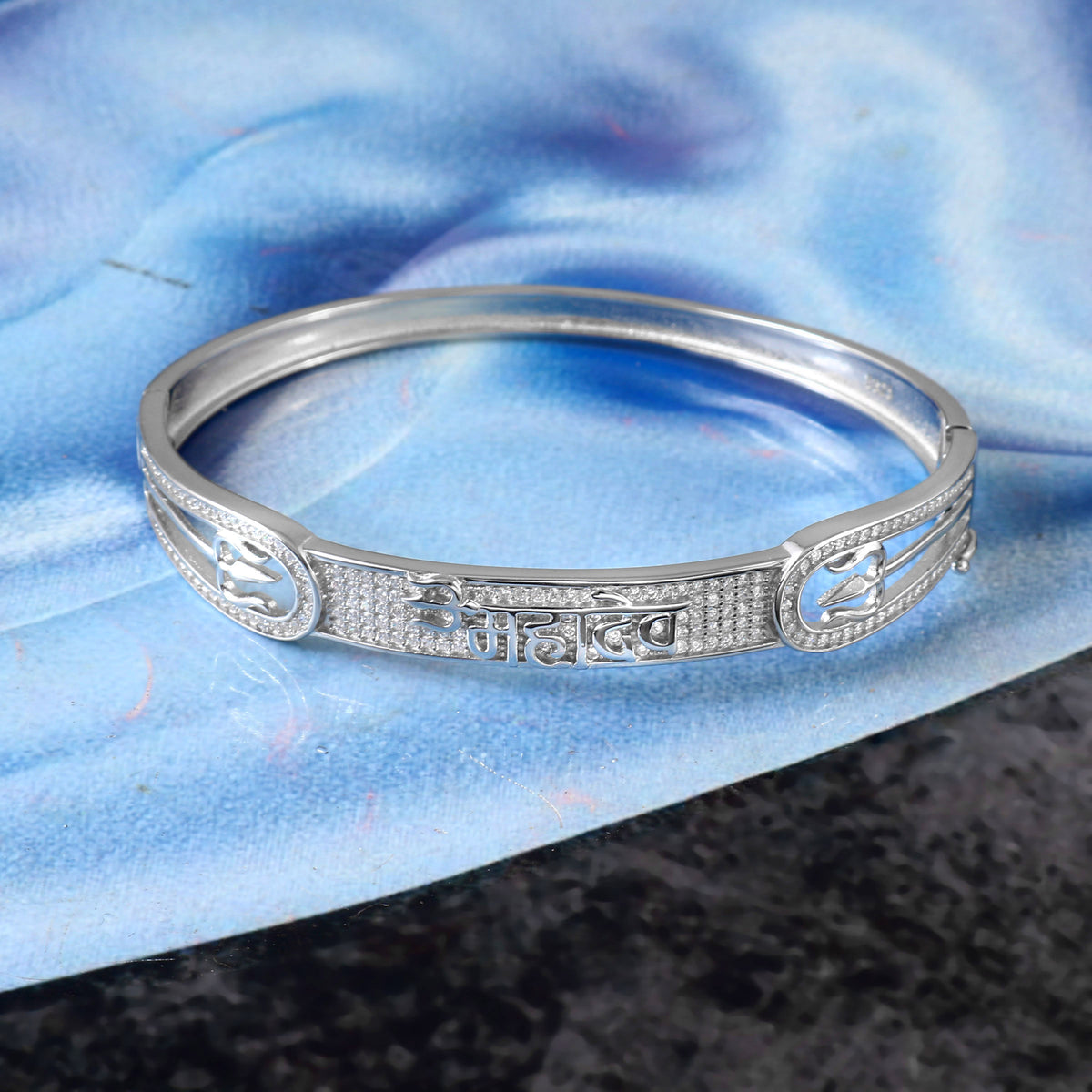 Sterling 92.5 Silver Oval Mahadev Kada