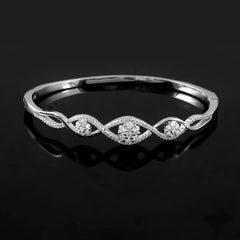 Sterling 92.5 Silver Cz Kada for Women