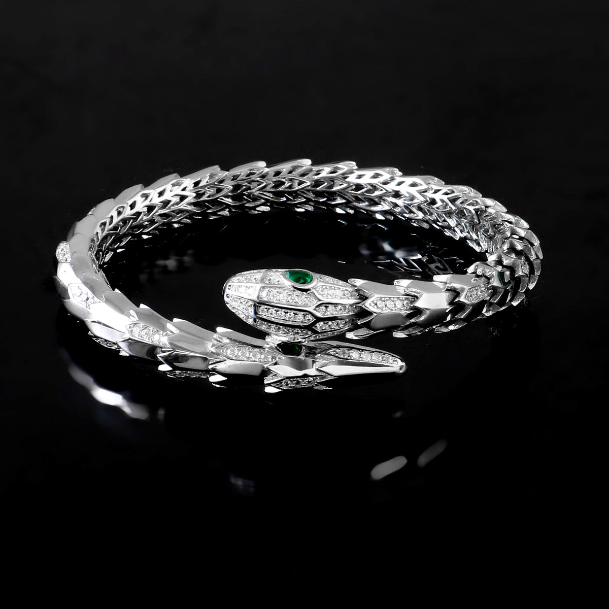 Sterling 92.5 Silver Snake Kada for Women