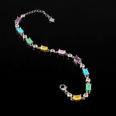 Sterling 92.5 Silver Dancing Sea Stone Bracelet for Women