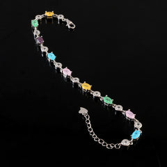 Sterling 92.5 Silver Dancing Sea Stone Bracelet for Women