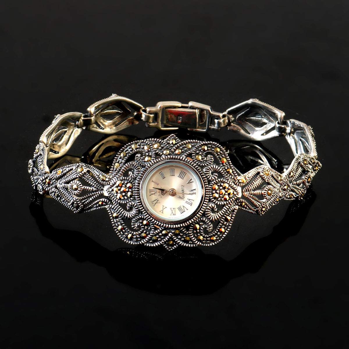 Sterling 92.5 Silver CZ stone Watch