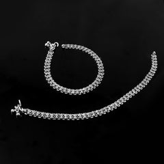 Oxidized 92.5 Silver Chain Chail Chabili  Anklets